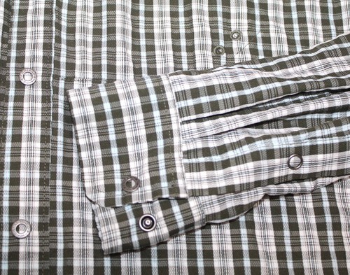 ExOfficio Sailfish Check Seersucker Vented Fishing L/S UPF Shirt Mens Size L - Picture 4 of 5