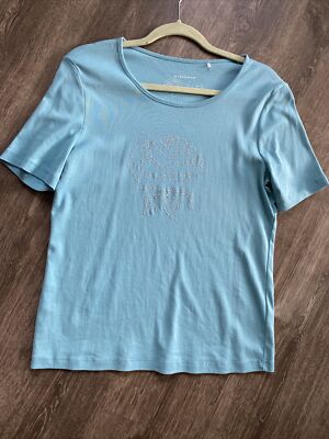 Marc Adam TSHIRT Damen Gr.42,hellblau,Rosé Glitzer,2A34