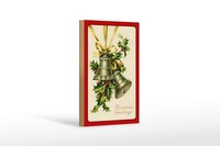 Holzschild Weihnachtszweig Glocke Christmas 12X18 Cm Deko Schild