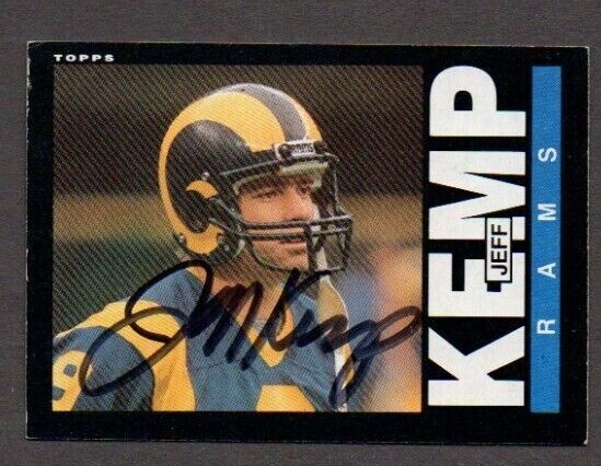 Jeff Kemo Rams Jeff Kemp 1985 Topps authentic autographed card Rams | eBay