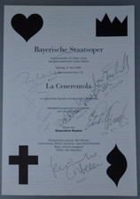 6 Autogramme auf Programm "La Cenerentola" M&uuml;nchen 8. April 2002 (96120)
