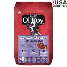 Complete Nutrition T Bone Bacon Flavor Dry Dog Food 46lb High Protein Kibble New 0.66 per pound