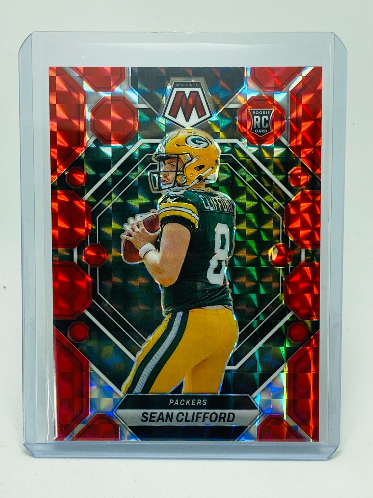 2023 Panini Mosaic Sean Clifford RC Red Mosaic #361