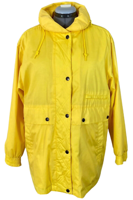 Vintage London Fog Windbreaker/Rain Jacket Packable Hood Women Sz