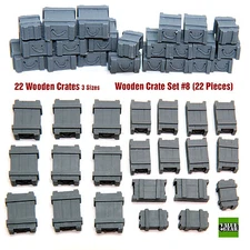 1/35 Universal Wooden Crates #8 - Value Gear Details - 22 pcs Resin Stowage