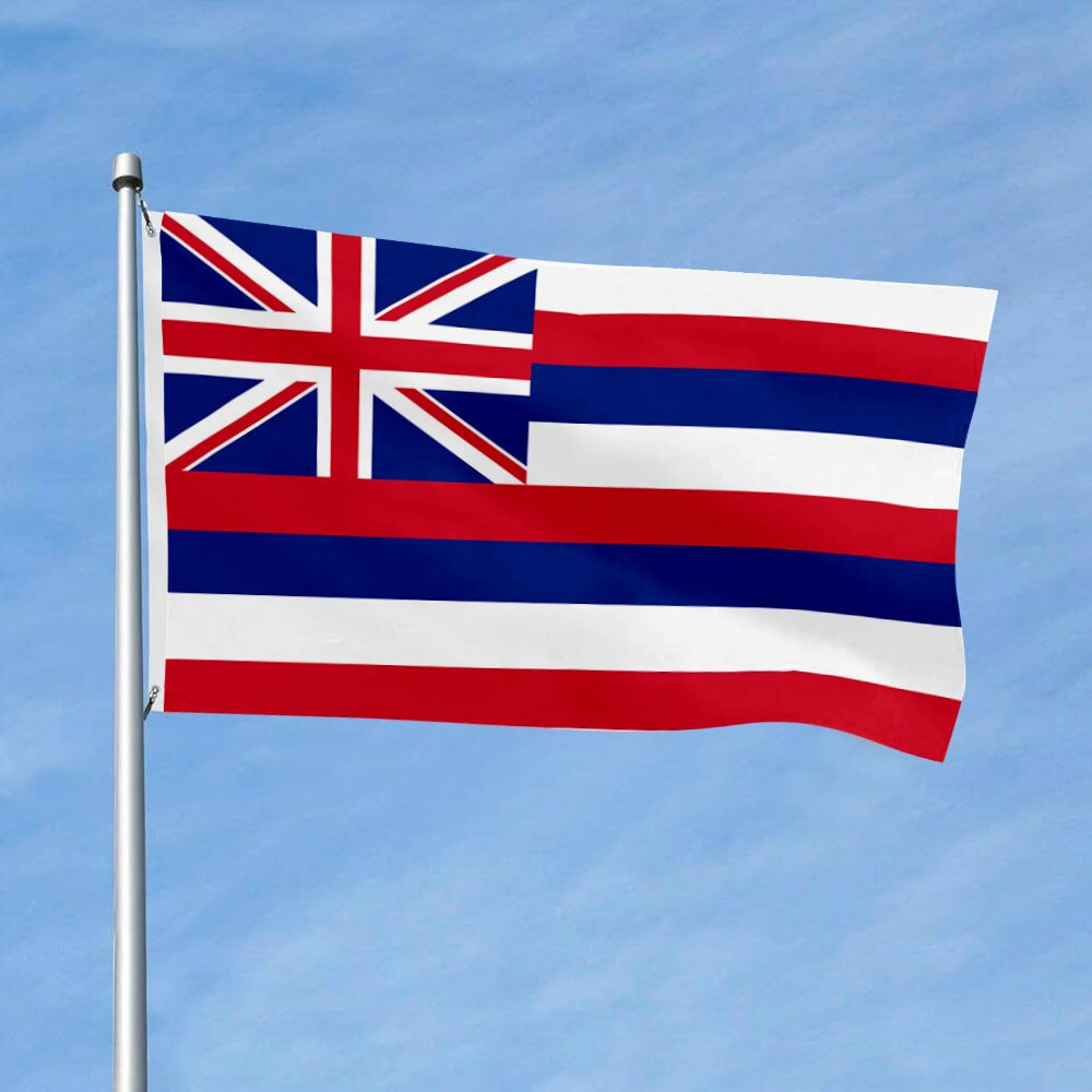 State of Hawaii Hawaiian 100D Woven Poly Nylon 3x5 3'x5' Flag Banner Grommets