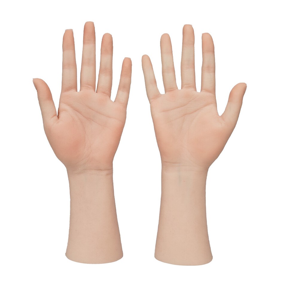 Realistic Silicone Female Hand Model Fake Hand Jewelry Prop Mannequin ...
