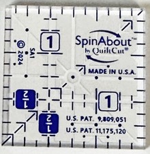 Quilting Ruler "Spin About" by Quiltcut 1.5" square quilting ruler NEW