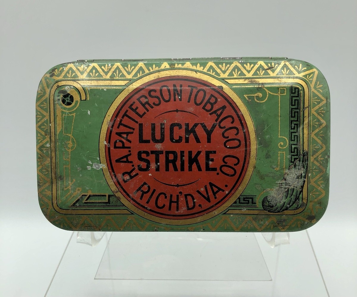 tobacco collectables Antique LUCKY STRIKE Tobacco Tin /b