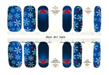 Merry Christmas Nail Polish Strips / Nail Wraps / Nail Stickers