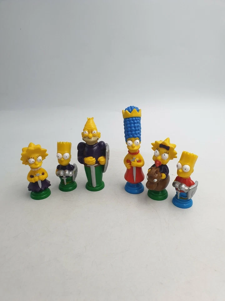 THE SIMPSONS 3D CHESS MINI FIGURINES BART GRAND-PÈRE LISA MAGGIE PIÈCES DÉTACHÉES LOT DE 6 PIÈCES - Photo 2/4