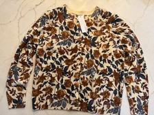 Minnie Rose Cashmere Cardigan Floral Size XL BNWT