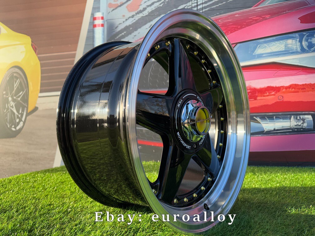 4x17" 4X100/5X100 Ferrari Azev Type A Style Black Wheels: Fits For BMW  Mazda VW