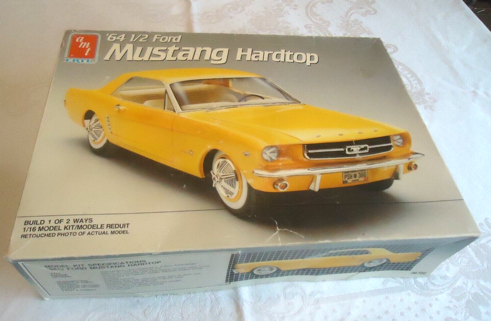 AMT Ertl '64 1/2 Ford Mustang Hardtop 1/16 Scale Model Kit# 6722 Parts Lot