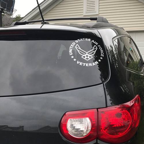 US Air Force Veteran Retired Vinyl Decal Sticker - Foto 4 di 7