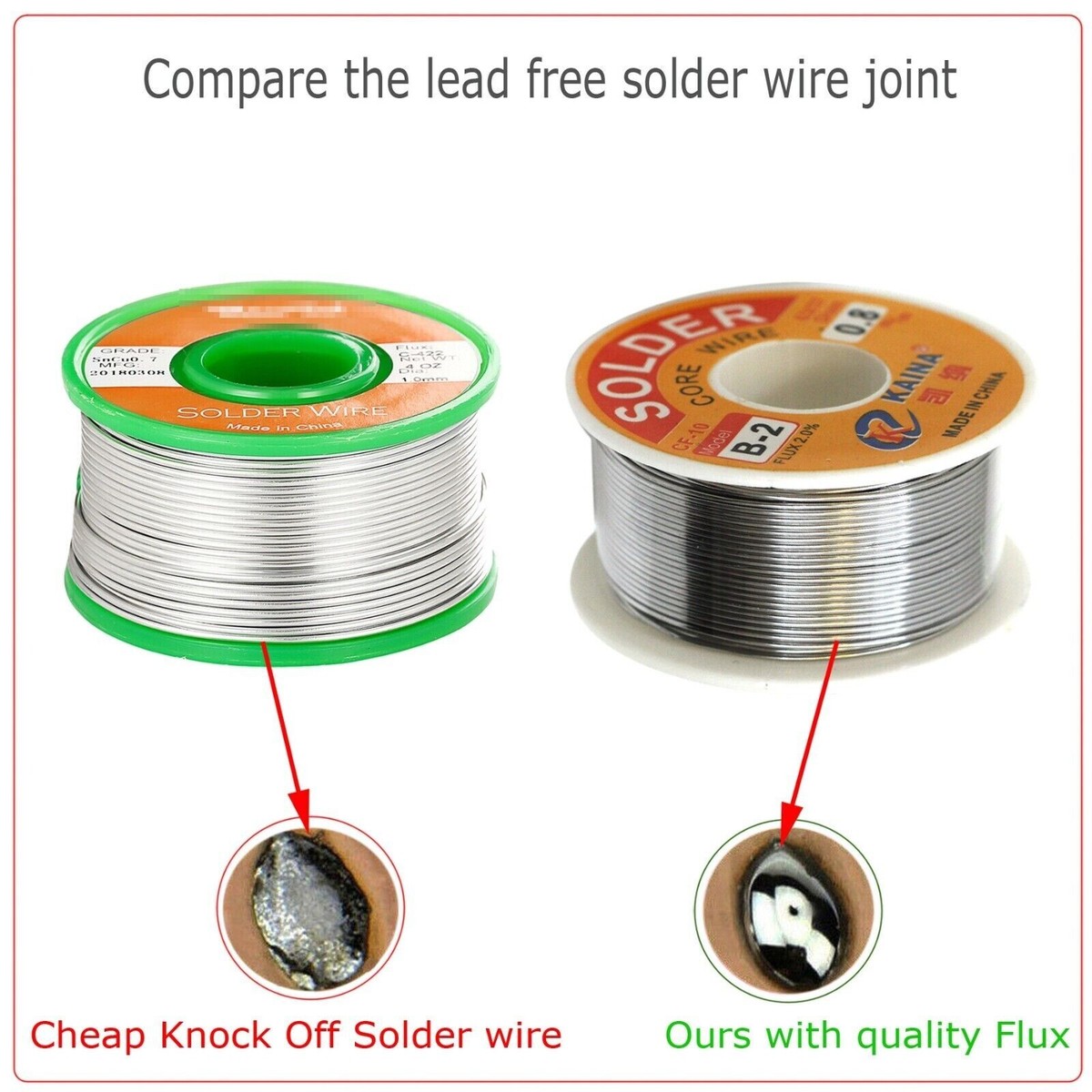 2 Roll 63/37 Tin Rosin Core Solder Wire For Electrical