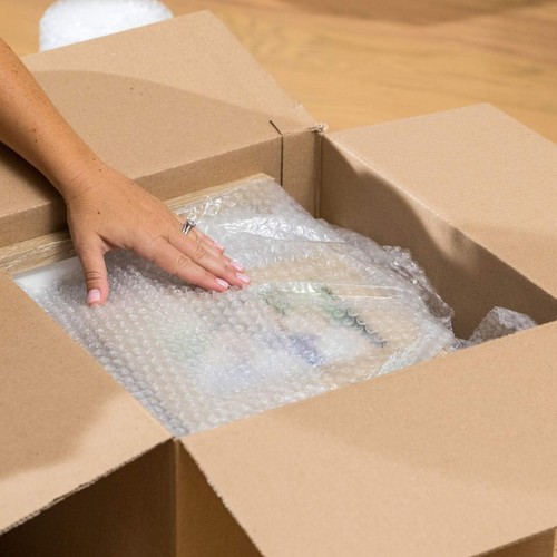 3/16" Small Bubbles Plastic Wrap Cushioning Wrap 24"x100' Perforated every 12" - Picture 4 of 11