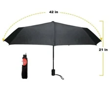 42" Large Umbrella Men/Women Three Folding Anti-UV Windproof Big Rain Umbrella