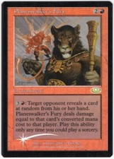 Planeswalker's Fury 2001 Planeshift FOIL Red Rare Enchantment MTG NM AZ1
