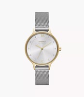 Skagen Uhr Anita Lille SKW2340 Damenuhr Edelstahl Gold Silber Milanaise Armband