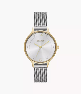 Skagen Uhr Anita Lille SKW2340 Damenuhr Edelstahl Gold Silber Milanaise Armband