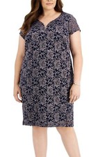 Women  s Formal Dress Plus Size 22W Connected Apparel Short Sleeve Cocktail Gown