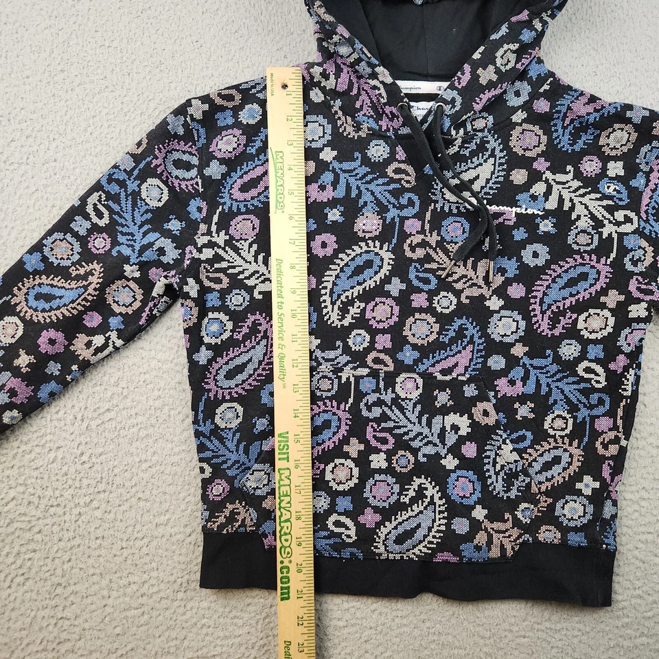 Champion Sudadera con Capucha Niña Pequeña Sudadera Paisley AOP Capucha Pullover Jersey Suéter Foto 3 de 4