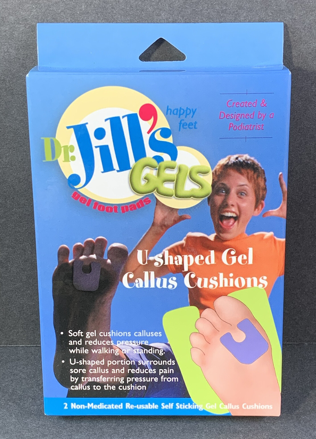 Dr. Jill's GEL "U"Shaped Callus Pads Self Stick & ReUsable Free