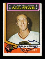 1974 O-PEE-CHEE 136 BILL WHITE ALL-STAR AUTOGRAPHED BY BOBBY ORR IMPOSSIBLE AUTO