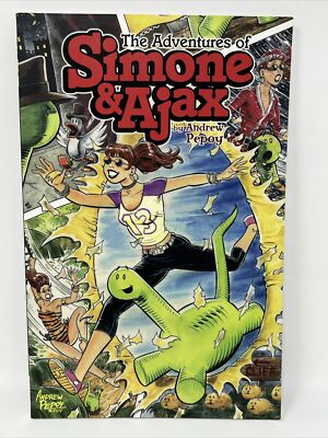 The Adventures of Simone & Ajax by Andrew Pepoy SIGNED Graphic Novel TPB IDW