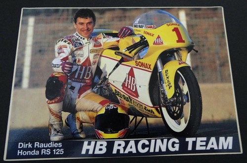 alter Werbe-Aufkleber HB Racing Team Dirk Raudies Motorrad WM 90er | eBay