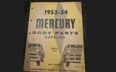 1954 Mercury Monterey Coupe Sedan BODY Parts Catalog Manual | eBay