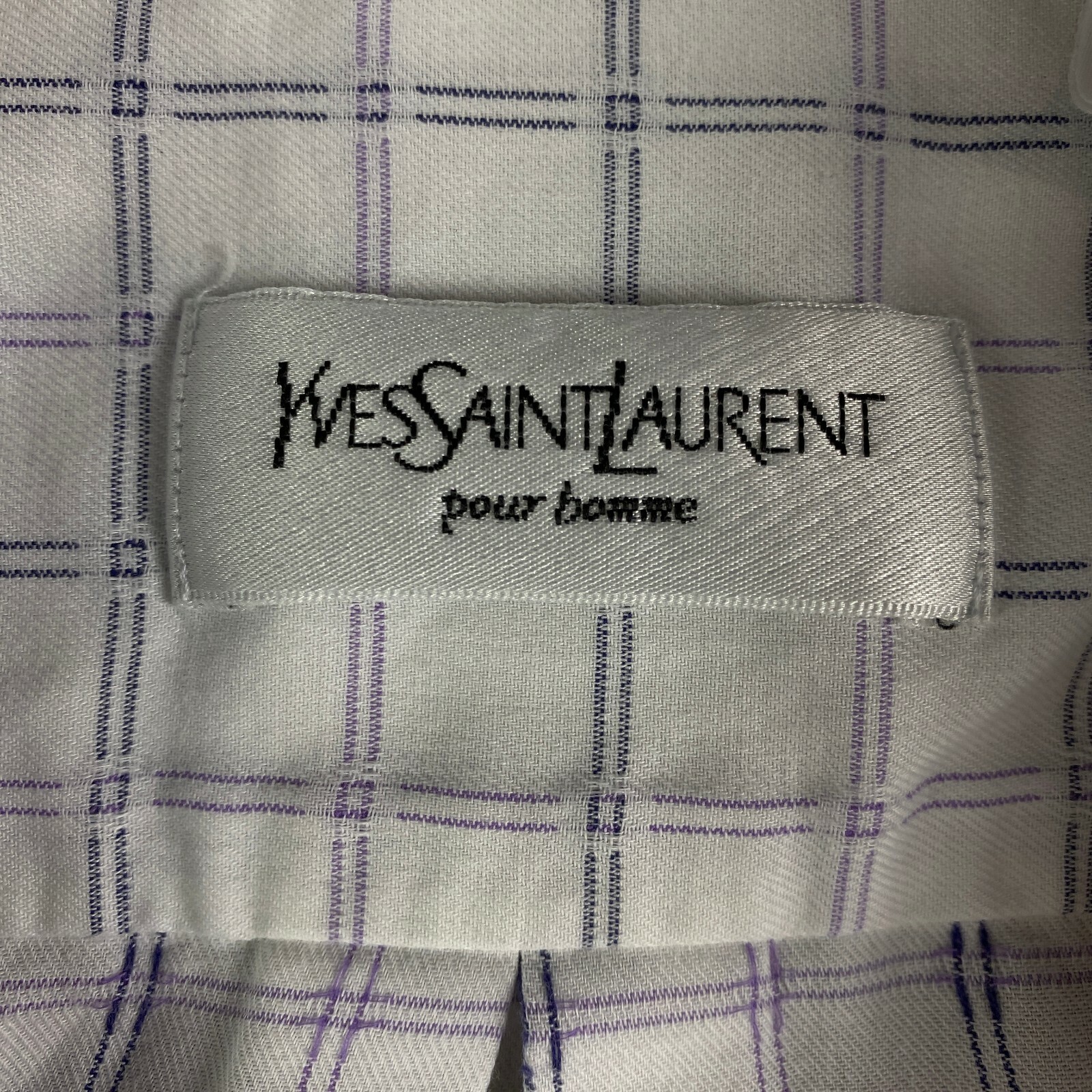 Camicia Uomo Manica Corta Yves Saint Laurent Vintage Taglia XL