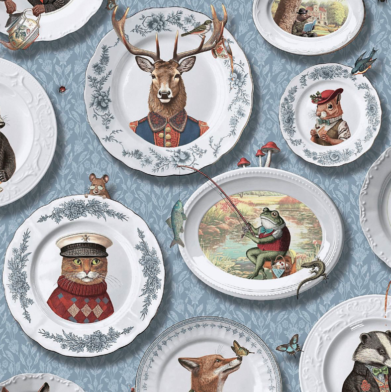 Holden Décor Vintage Tea Party Wallpaper - Blue - Paper - Image 3