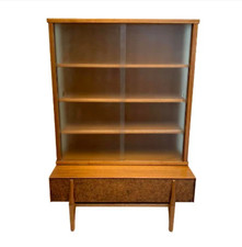 Brown Saltman Display Cabinet by John Keal Vintage Mid Century