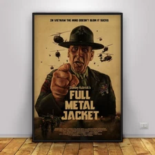 Full Metal Jacket Poster | Matthew Modine Wall Art | Home Decor | Kraft Paper