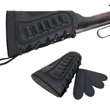 Leather Canvas Rifle Shotgun Buttstock Cover Wrap .30/30 .308 .22LR 12GA 410GA