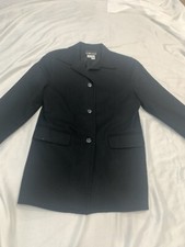 Vintage Sag Harbor size 12 Blazer Jacket 100 Wool career button up Coat black