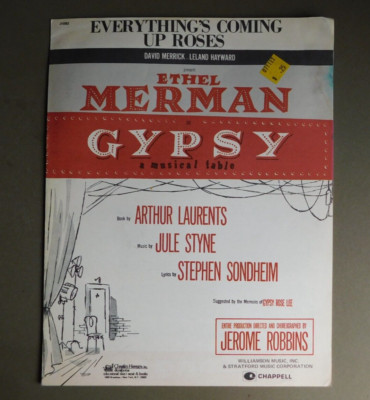 Everything's Coming Up Roses - Ethel Merman ''Gypsy'' - 1959 Sheet Music