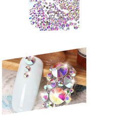 1440pcs Crystal Nail Art Rhinestones FlatBack Glitter Diamond 3D Tips Decoration