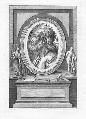 1740 - Nanni di Banco Italia sculptor Portrait Kupferstich acquaforte