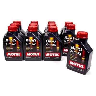 MOTUL USA 8100 0w40 X-Max Oil Case 12x1 Liter- 104531