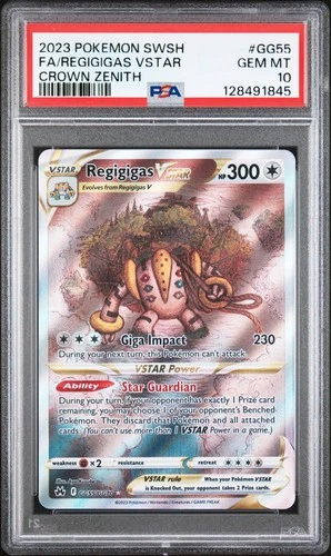 Regigigas Vstar GG55/GG70 PSA 10 Sword Shield Crown Zenith Pokemon Card Game
