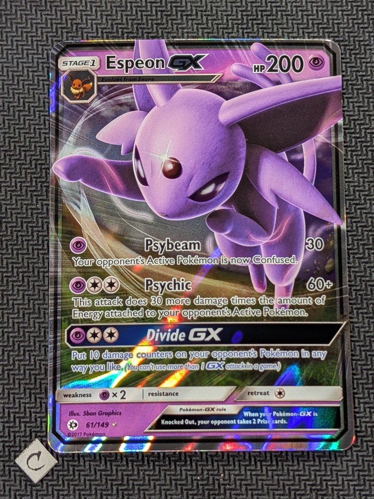 Espeon GX 61/149 - Sun & Moon Holo Rare Pokemon TCG NM