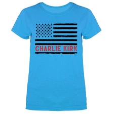 Charlie Kirk True Patriot Memorial US Flag Women's T-shirt