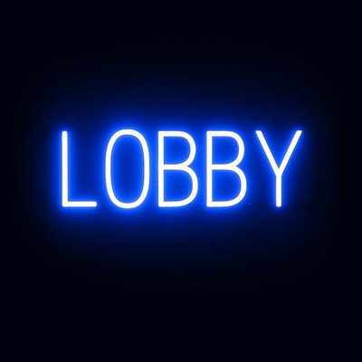 SpellBrite LOBBY Sign | Neon Lobby Sign Look, LED Light | 20.4'' x 6.3''
