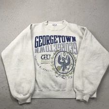 VINTAGE Georgetown Hoyas Sweatshirt Mens XL Gray Crewneck Fleece NCAA 90s