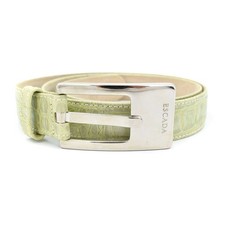 Escada 225 Pale Mint Green Pearlescent Croc Embossed Leather Belt size 40/10 US