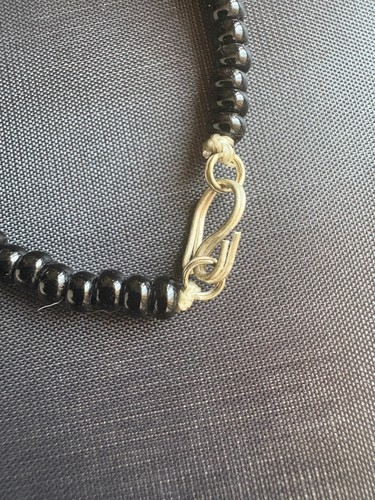 Handmade Tuareg Amulet in Black Beads Necklace Tribal African Pendant Necklace - Picture 5 of 8