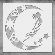 Wiccan Goddess Wall Art Reusable Plastic Stencil - StencilAir